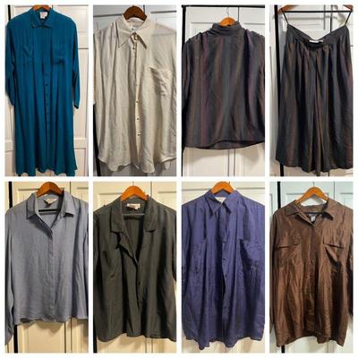 (8) Pieces Women’s 100% Silk in Size 12-14, Medium & Large
