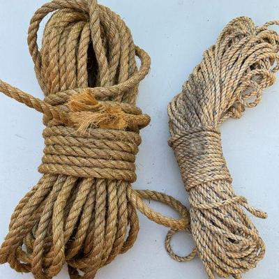 (2) Bundles Of High Quality Natural Rope
