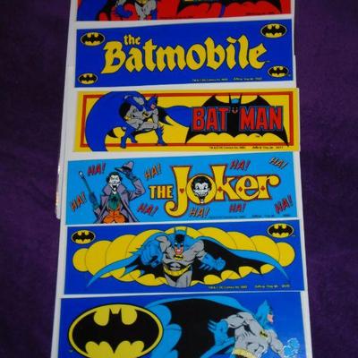 Rare 1989 Bat Man bumper stickers set