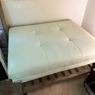 Large leather ottoman $99