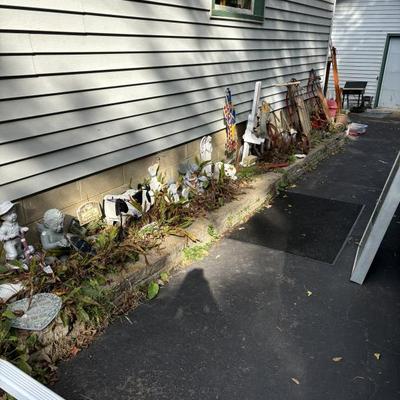 Piles and piles of outdoor decor, pond item, etc.