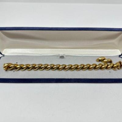 417 Italian Gold (10k) Rope Chain Bracelet - 25 grams	