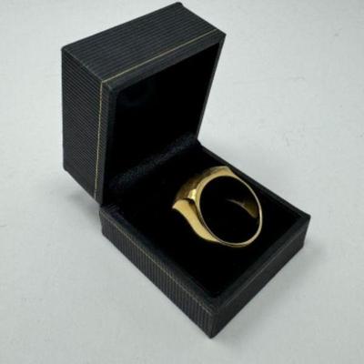 18k Bulky Gold Ring w/ Hammered Metal Design - 11.68 grams 	