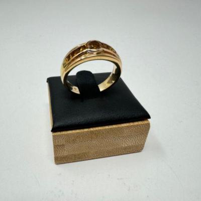 10K Gold Ring w/ Natural Citrine Stones (6.6g)	