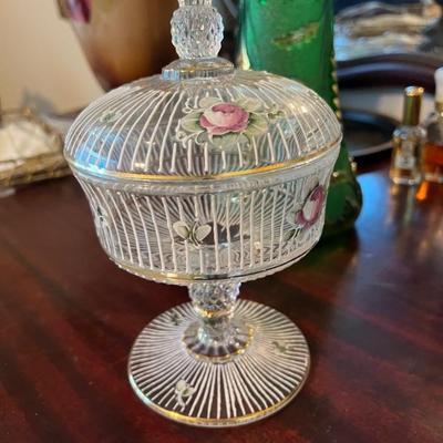 Heisy vintage lidded vase