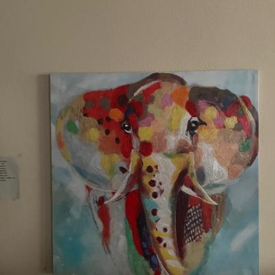 large fun canvas print elephant