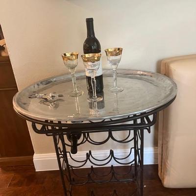 large metal tray iron base 