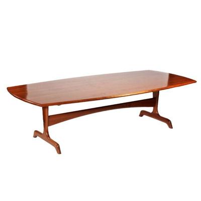 STEPHEN SWIFT DINING TABLE | Banquet dining table, signed and dated 2001 - l. 29.5 x w. 54 x h. 108 in.

