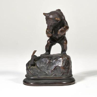 ALEXANDER PHIMISTER PROCTOR (AMERICAN, 1862-1950) | Bear & Rabbit. Bronze. 1894. Signed and dated "A Phimster Proctor 94 / copy...