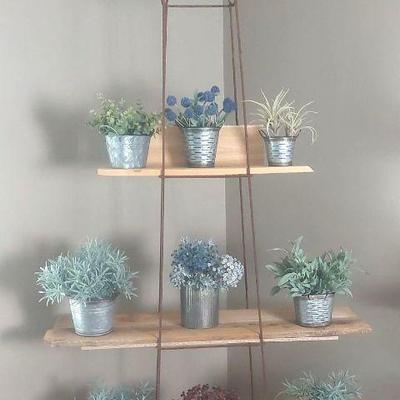 Obelisk Metal Plant Stand Decorative Faux Plants