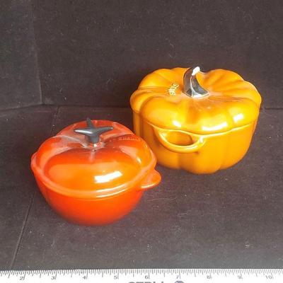 Le Creuset Tomato STAUB Pumpkin. Damaged Stem On Pumpkin
