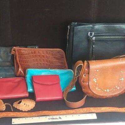 Leather or Patent Leather Purses Count 8