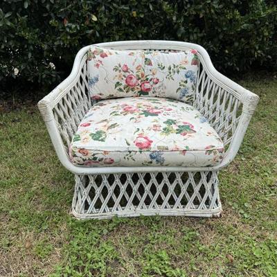 Midcentury vintage wicker chair