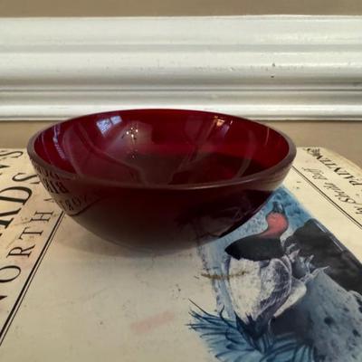 Petite red crystal bowl by Tom Ford for Gucci. 