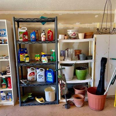 Lot 033-G: Garden and Garage Mystery Lot

Features: A gaggle of garage and gardening supplies! The shelves are included!


Condition:...