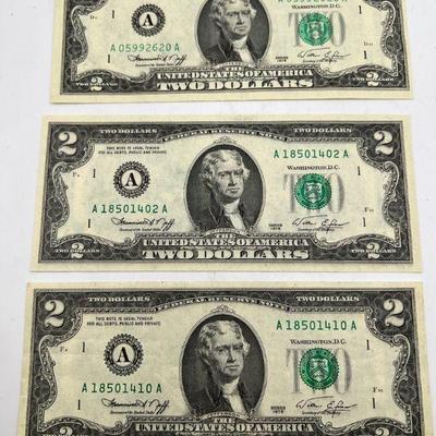 (3) 1976 Two Dollar Bills
