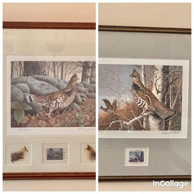 (2) Signed Limited Edition Bird & Stamp Sets
