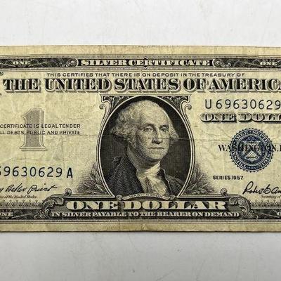 1957 One Dollar Blue Seal Silver Certificate
