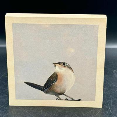 Birch Panel Print Of Wren
