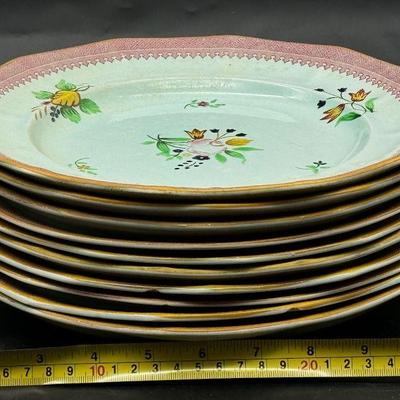 (10) Adams Calyxware 10” Dinner Plates
