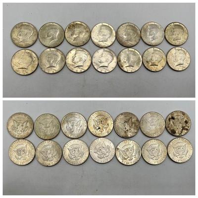(14) 1964 Silver Coin Kennedy Halves
