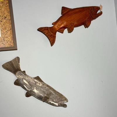 (2) Wall Mount Art Salmon
