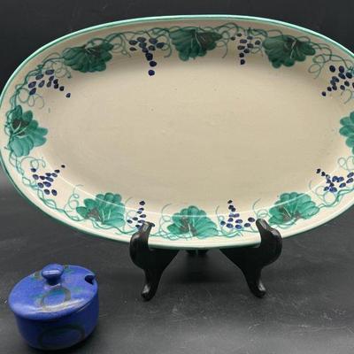 Dipinto Hand Painted Tray & Dedza Malawi Sugar Bowl
