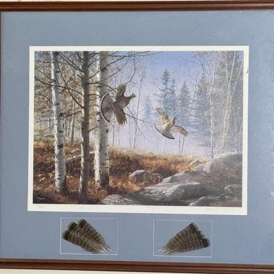 MAASS Signed Pheasants In Flight Print 993/1000
