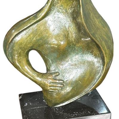 ERWIN BINDER Modernist Bronze Statue "Maize Goddess"