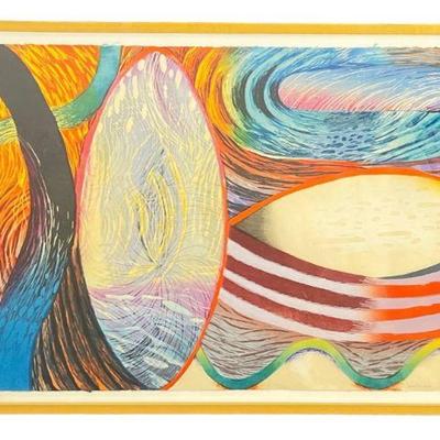 KAREN KANE "Mirrored Touchpoints" Abstract Lithograph Print