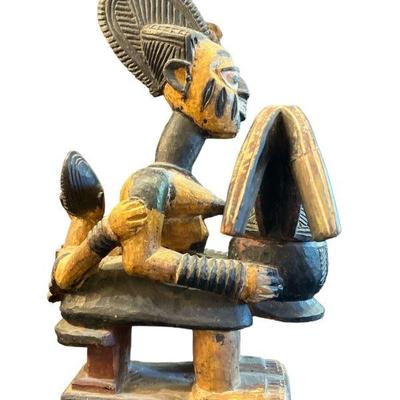 Carved Wood Yoruba Maternity Figure
