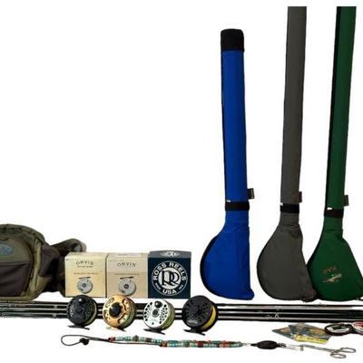 Fly Fishing Reels, Rods, Misc. Lot ORVIS, ROSS REELS, SAGE ETC...