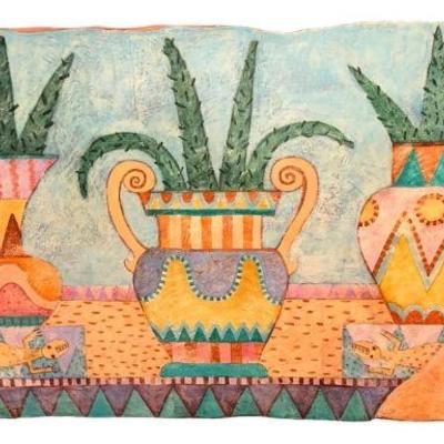 Large Southwestern Wall Panel Artwork LIB and ERIC CUMMINGS