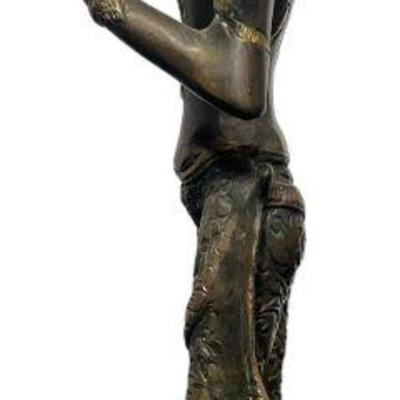Tibetan Gilt Brass Goddess Statue