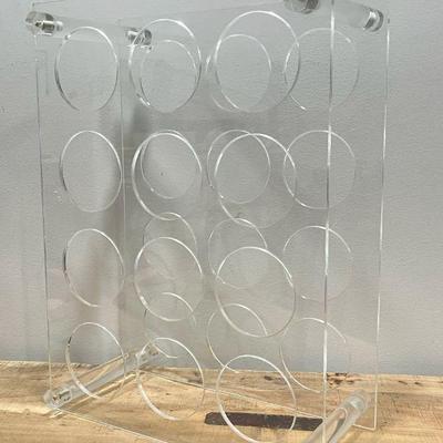 Mid Century Lucite Wine Rack