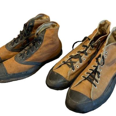 Vintage 1920s KEDS, Basketball Sneakers, Two Pairs
