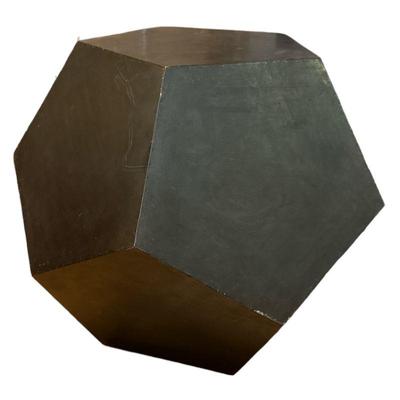 Brutalist Nailhead Geometric Side Table