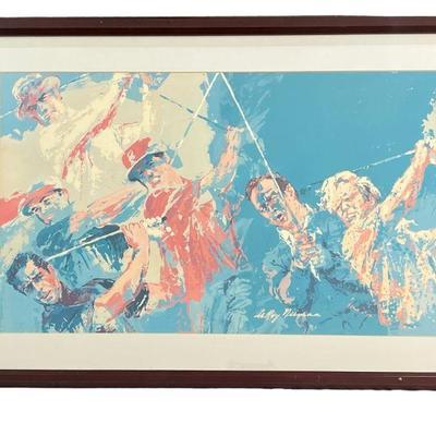 Vintage LEROY NEIMAN "Champions of Golf" in Frame