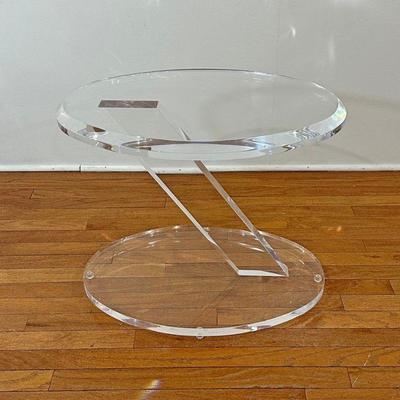 Post Modern Lucite Z Accent Table