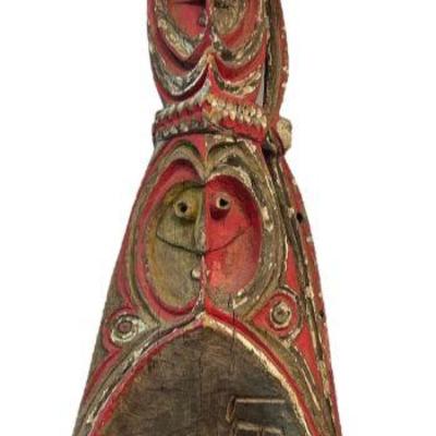 Signed LEBANI Papua New Guinea Carved Wood Sculpture