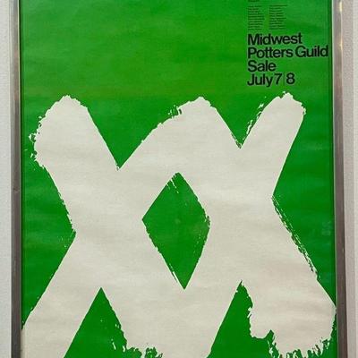 Midwest Potters Guild 1974 Framed Poster