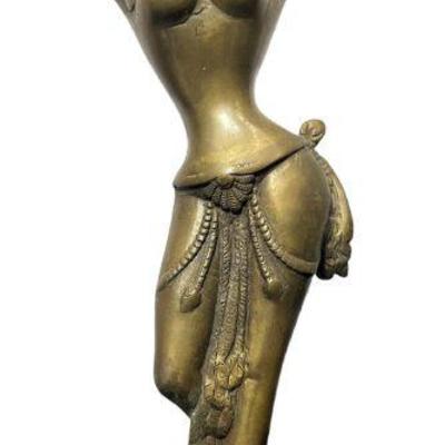Antique Brass Asian Hindu Goddess Statue