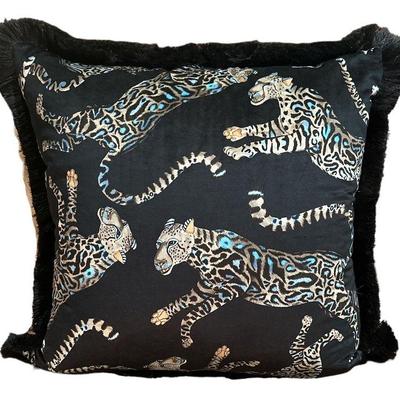 ARDMORE Cheetah Kings Starry Night Velvet Down Filled Pillow