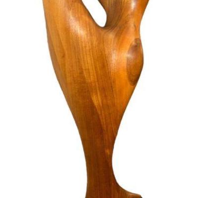 Mid Century Biomorphic Wood Sculpture