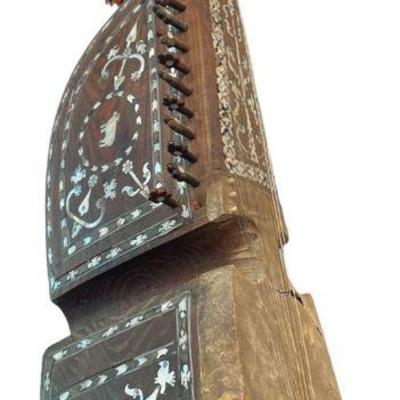 Short Neck Afghani Mother of Pearl Inlay Lute Rabab