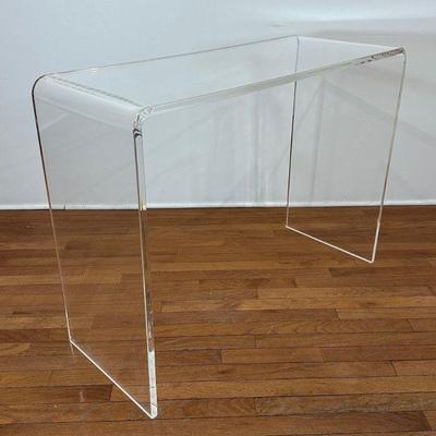 CHARLES HOLLIS JONES Style Lucite Waterfall Console Table
