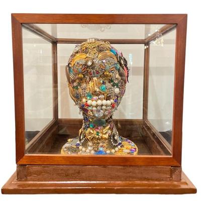 POPS CASEY Folk Art Super Star Head "Rock and Roll"