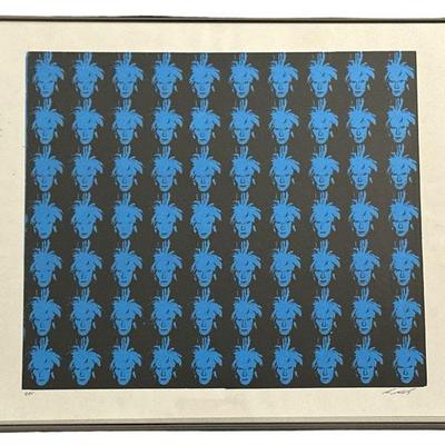 Andy Warhol Self Portrait Lithograph in Frame