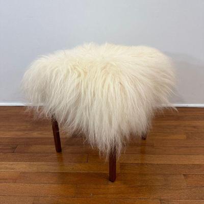 CB2 Sheepskin Stool