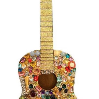 "Femininomenon" Glitter Guitar by Folk Artist POPS CASEY, Chappell Roan